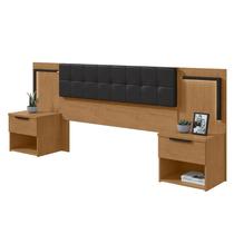 Cabeceira Box Casal 160 Calitan Amêndoa Clean com Led - Lopas