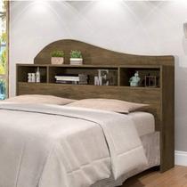 Cabeceira Box Casal com Mesa Lateral Irlanda Marrom