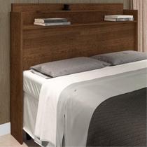 Cabeceira Box Casal com Prateleiras Austin Malbec