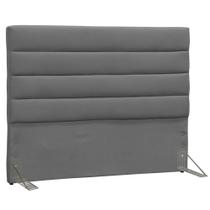 Cabeceira Box Casal Holanda 1,40m Suede Cinza