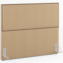 Cabeceira Box Casal King 195 Cm Linho Bege Escuro