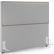 Cabeceira Box Casal King Com Tachas 195 cm Vicenza L02 Bouclê Cinza - Lyam Decor Cabeceira Box Casal King Com Tachas 195 cm Vicenza L02 Bouclê Cinza - Lyam Decor