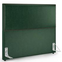 Cabeceira Box Casal King Com Tachas 195 cm Vicenza L02 Facto Verde Musgo - Lyam Decor