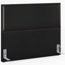 Cabeceira Box Casal King Com Tachas 195 cm Vicenza L02 material sintético Preto - Lyam Decor Cabeceira Box Casal King Com Tachas 195 cm Vicenza L02 material sintético Preto - Lyam Decor