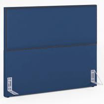 Cabeceira Box Casal King Com Tachas 195 cm Vicenza L02 Suede Azul - Lyam Decor Cabeceira Box Casal King Com Tachas 195 cm Vicenza L02 Suede Azul - Lyam Decor
