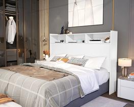 Cabeçeira box casal queen 160 cm melissa 100% mdf com nicho