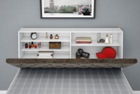 Cabeceira Box Casal Queen Isis Branco com Capitonê Marrom