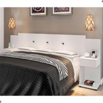 Cabeceira Box com Mesas Bruna Branco Cabeceira Box com Mesas Bruna Branco