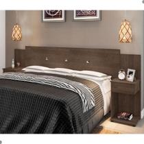 Cabeceira Box com Mesas Bruna Chocolate Cabeceira Box com Mesas Bruna Chocolate