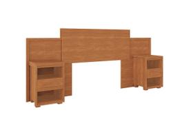 Cabeceira Box Dinamarca 2 mesas laterais Quarto Casal Camas Fenix