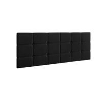 Cabeceira Box Estofada Bia Casal 140X54Cm Preto - Movelove