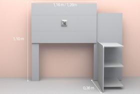 Cabeceira Box Para Cama Solteiro Com Mesa Cabeceira Acapulco