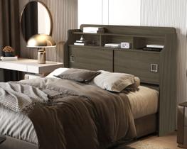 Cabeceira Box Para Quarto Ideal Colchão Queen Jessica 1.60mts Com Porta de Correr Varias Cores MDF