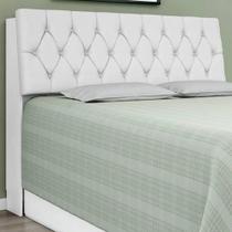 Cabeceira box Queen 1,58 Isis Branco Com Capitonê 08 Cabeceira box Queen 1,58 Isis Branco Com Capitonê 08