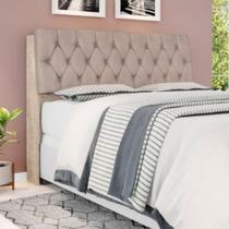 Cabeceira Box Queen Isis Amarula com Capitonê Bege Cabeceira Box Queen Isis Amarula com Capitonê Bege