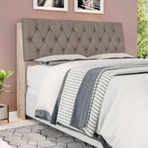 Cabeceira Box Queen Isis Amarula com Capitonê Bege Escuro Cabeceira Box Queen Isis Amarula com Capitonê Bege Escuro