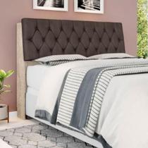 Cabeceira Box Queen Isis Amarula com Capitonê Marrom