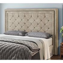 Cabeceira Box Queen Padova - Veludo Bege Claro - Perfan Móveis Cabeceira Box Queen Padova - Veludo Bege Claro - Perfan Móveis