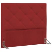 Cabeceira Box Queen Size Italia 1,60m Suede Vermelho - MD Poltronas