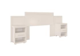 Cabeceira Box Regulável Dinamarca 100% MDF Com Gavetas Fenix