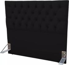 Cabeceira Box Shop Paris Casal 1,40m Em Suede Preto