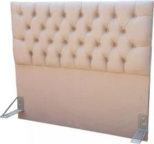 Cabeceira Box Shop Paris Queen 1,60m Em Suede Bege