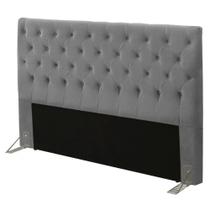 Cabeceira Box Shop Paris Queen 1,60m Em Suede Cinza