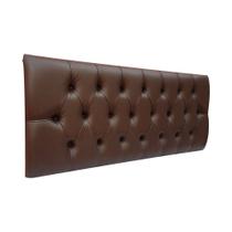 Cabeceira Box Shop Paris Queen 1,60m Painel Em Material Sintético Marrom