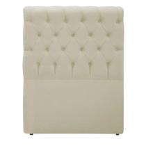 Cabeceira Box Shop Paris Solteiro 90cm Em Material Sintético Bege