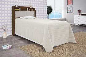 Cabeceira box Solteiro 0,88cm Elisa Malbec ou Malbec/Off White - Framar Móveis