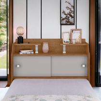 Cabeceira Box Solteiro Elisa Naturalle e Off White Framar Cabeceira Box Solteiro Elisa Naturalle e Off White Framar