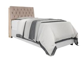 Cabeceira Box Solteiro Isis Amarula com Capitonê Bege Cabeceira Box Solteiro Isis Amarula com Capitonê Bege