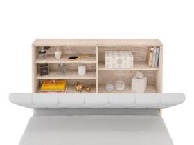 Cabeceira Box Solteiro Isis Amarula com Capitonê Branco Cabeceira Box Solteiro Isis Amarula com Capitonê Branco