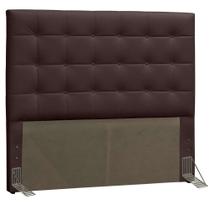 Cabeceira Box Solteiro Paris 90 cm Suede Marrom