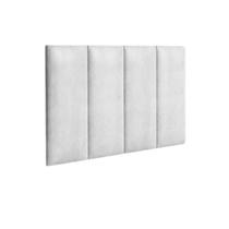 Cabeceira Branco material sintético Estofada Solteiro 0,90cm Pérola Quarto Decoração Lisa