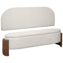Cabeceira Calçadeira Queen Size Cama Box 160 Bouclê Facto Cabeceira Calçadeira Queen Size Cama Box 160 Bouclê Facto
