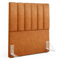 Cabeceira Cama Box 100 cm Dália W01 material sintético Canela - Lyam Decor Cabeceira Cama Box 100 cm Dália W01 material sintético Canela - Lyam Decor
