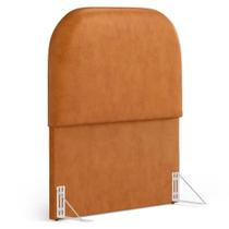 Cabeceira Cama Box 100cm Orgânica Lanna W01 material sintético Canela - Lyam Decor