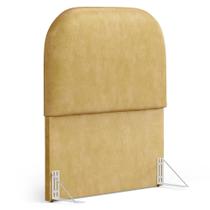 Cabeceira Cama Box 100cm Orgânica Lanna W01 material sintético Fendi - Lyam Decor Cabeceira Cama Box 100cm Orgânica Lanna W01 material sintético Fendi - Lyam Decor