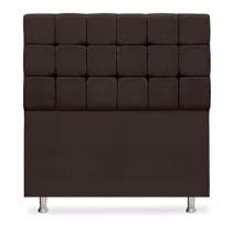 Cabeceira Cama Box 140cm Bela Tecido Suede Marrom Ísis Decor