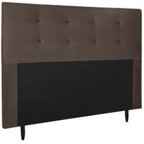 Cabeceira Cama Box 160cm Helena Tecido Suede Marrom Ísis Decor