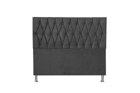 Cabeceira Cama Box 160cm Paris Tecido Suede Cinza Canon Moveis