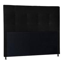 Cabeceira Cama Box 90cm Berlim Tecido Sintético Preto Canon Moveis