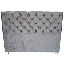 Cabeceira Cama Box Capitone Suede Am Cinza King 195x120 Rbl