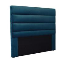 Cabeceira Cama Box Casal 140 Cm Arles Veludo S04 - D'rossi Cor Azul Marinho