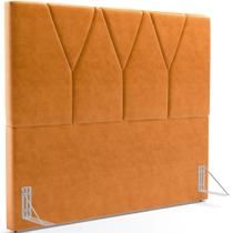 Cabeceira Cama Box Casal 140 cm Aurora W01 material sintético Whisky - Lyam Decor