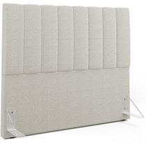 Cabeceira Cama Box Casal 140 cm Dália W01 Bouclê Creme - Lyam Decor Cabeceira Cama Box Casal 140 cm Dália W01 Bouclê Creme - Lyam Decor