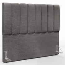 Cabeceira Cama Box Casal 140 Cm Dália W01 Cinza Escuro Cabeceira Cama Box Casal 140 Cm Dália W01 Cinza Escuro