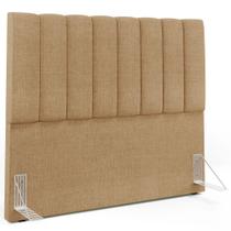 Cabeceira Cama Box Casal 140 cm Dália W01 Linho Bege Escuro - Lyam Decor Cabeceira Cama Box Casal 140 cm Dália W01 Linho Bege Escuro - Lyam Decor