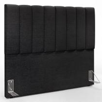 Cabeceira Cama Box Casal 140 Cm Dália W01 Linho Chumbo Cabeceira Cama Box Casal 140 Cm Dália W01 Linho Chumbo